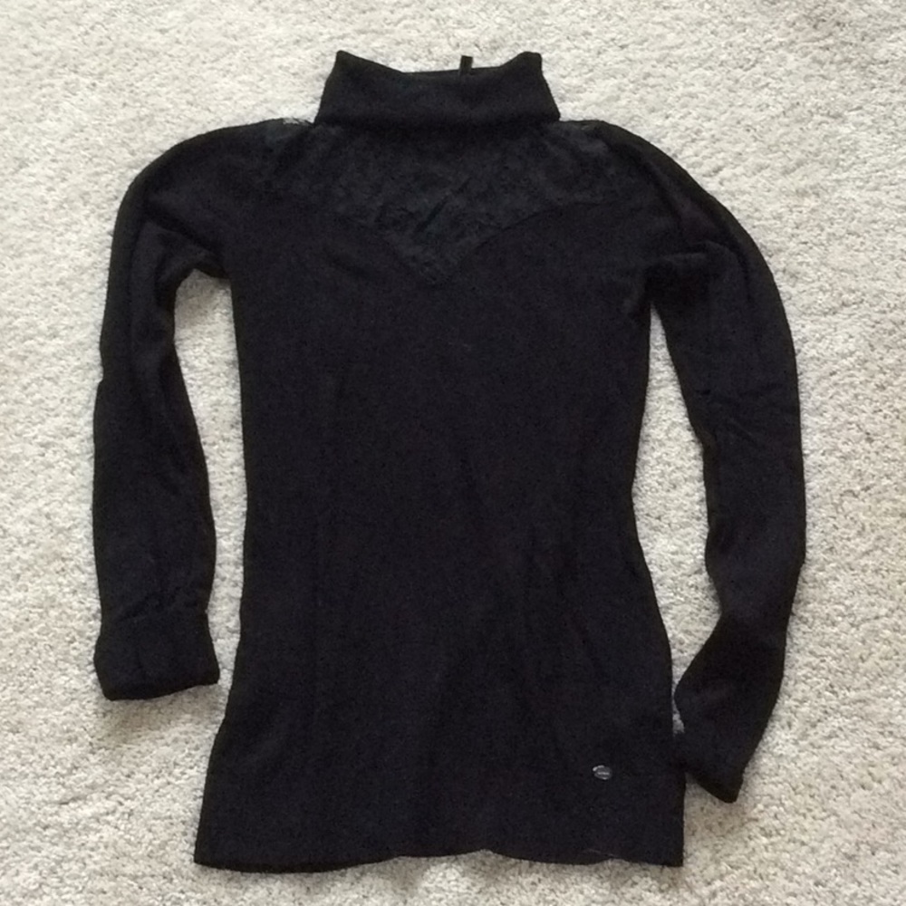 COPY - Sexy turtleneck with lace inlay below the …